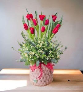 Bình Hoa Tulip Đỏ LG095