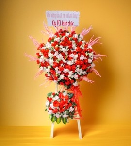 Kệ Hoa Chúc Mừng Hồng Phát KT001